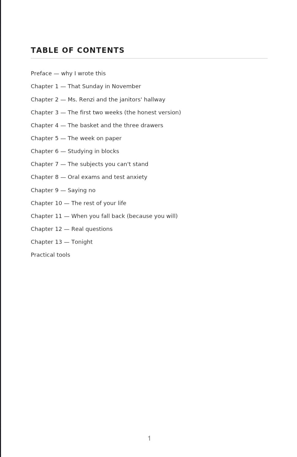 Preview 1 of the ebook 'How I Stopped Wasting Time' content