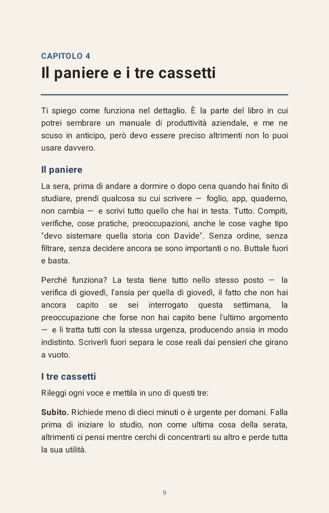 Anteprima 2 dei contenuti interni dell'ebook 'Come ho smesso di correre dietro al tempo'