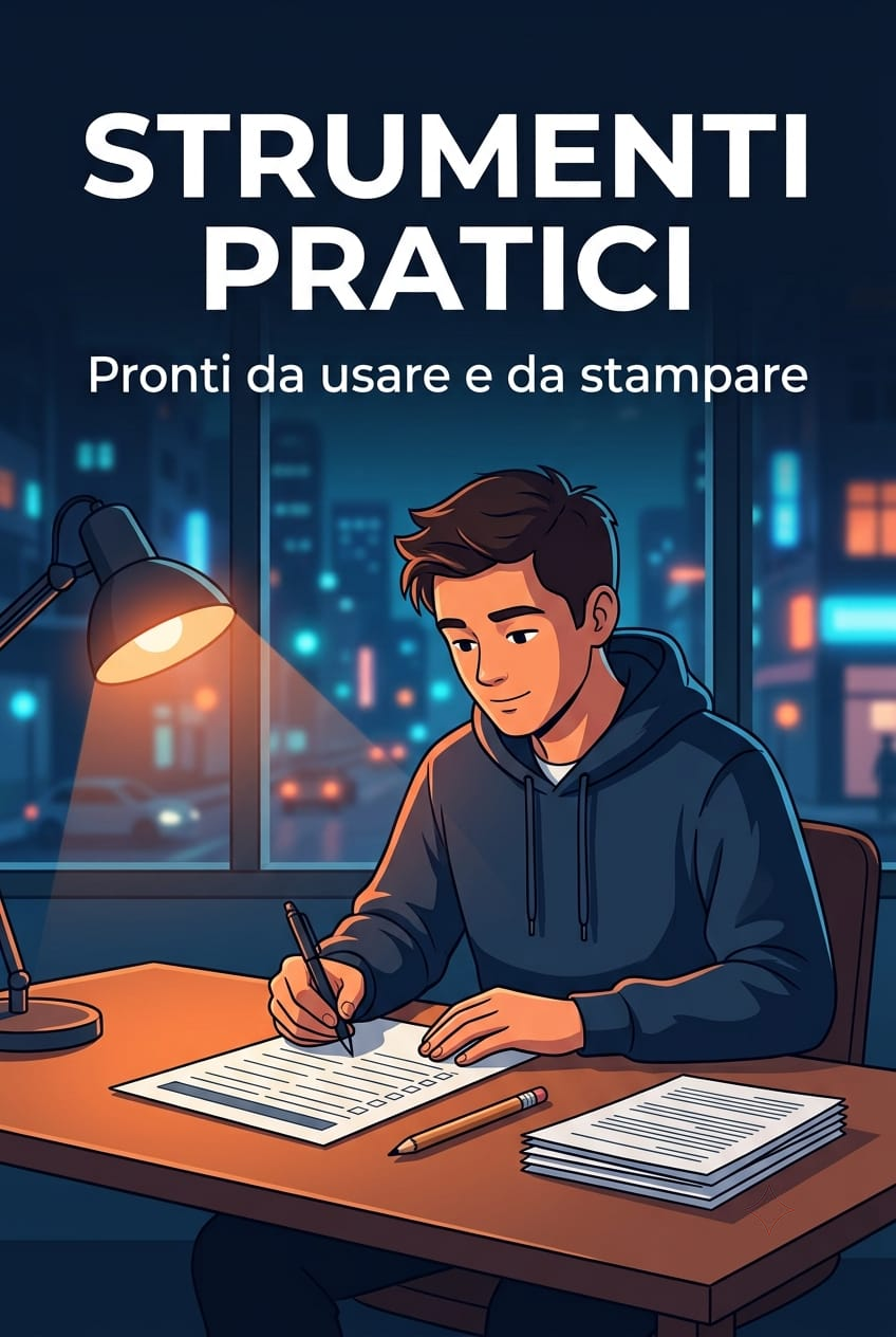 Planner di studio stampabile in italiano, tabelle e checklist